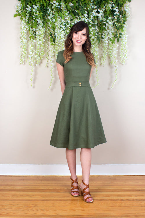 Linen Fit and Flare Dress