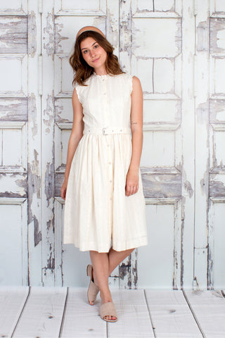 Neck Bow Fit and Flare Dress